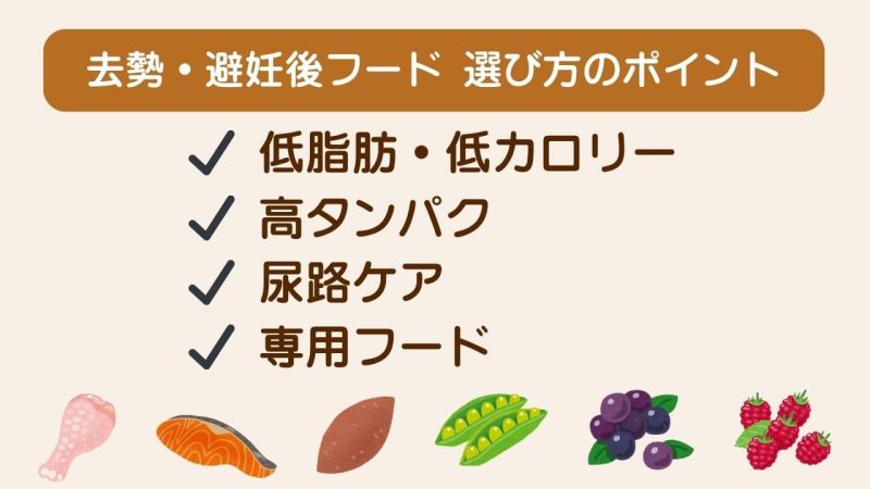 去勢・避妊後のキャットフード