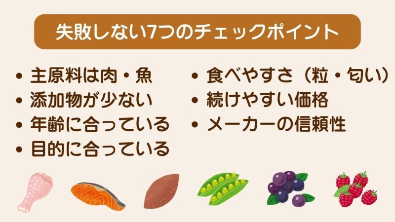 キャットフードの選び方チェックポイント